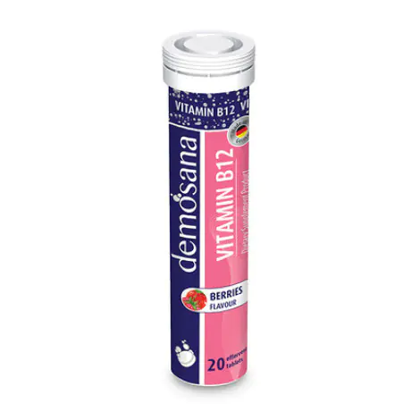 12 tubes x Demosana Vitamin B12 - Berries flavour 82g