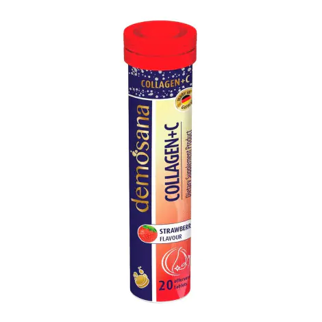 12 tubes x Demosana Collagen+C - Strawberry flavour 82g