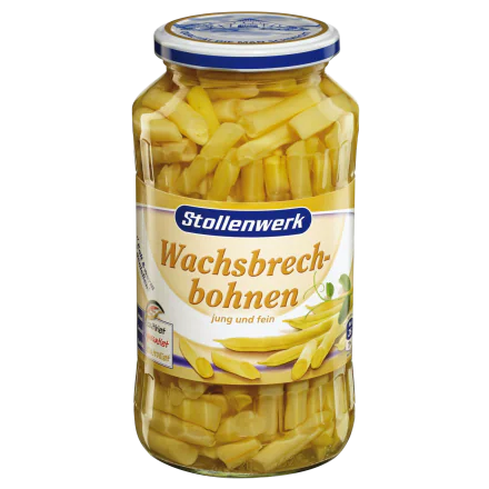 12 jars x WAX BEANS (Wachsbrechbohnen) 660g