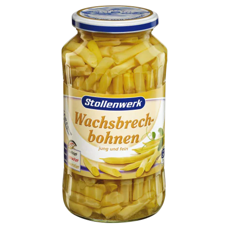 12 jars x WAX BEANS (Wachsbrechbohnen) 660g