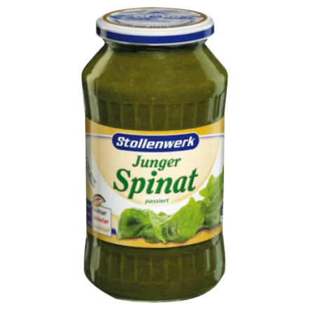 12 jars x SIEVED SPINACH (Junger Spinat) 650g